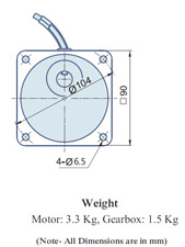 AC Geared Motor With Lead wires