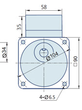 Round AC Induction Motor With Terminal Box