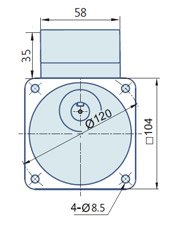 Round AC Induction Motor With Terminal Box