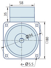 Round AC Induction Motor With Terminal Box