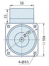 Round AC Induction Motor With Terminal Box