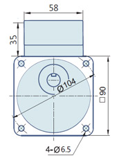 Round AC Induction Motor With Terminal Box