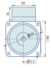 Round AC Induction Motor With Terminal Box