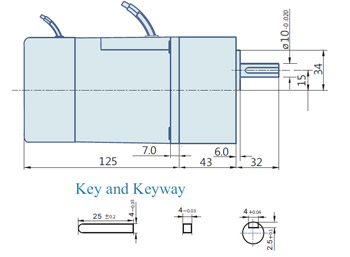 AC Geared Motor With Lead wires