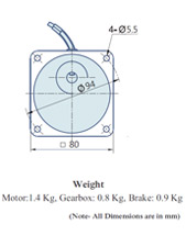 AC Geared Motor With Lead wires