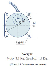AC Geared Motor With Lead wires