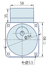 Round AC Induction Motor With Terminal Box